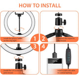 Selfie Ring Stativ LED Beleuchtung dimmbar