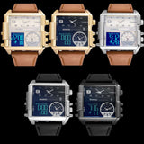 Herrenuhr Quarz LED Wasserfest